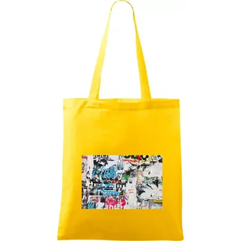 Otrhaná nástěnka - Taška bavlněná - 42 x 38 cm ( Žlutá )