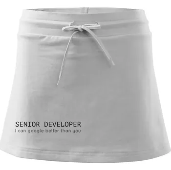 Dámská sukně Senior developer google better than you - Sportovní sukně - two in one - L ( Bílá )