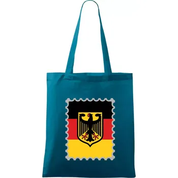 Německá známka - vlajka - Taška bavlněná - 42 x 38 cm ( Petrolejová )