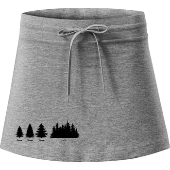 Dámská sukně Evoluce lesa - Sportovní sukně - two in one - XL ( Tmavě šedý melír )