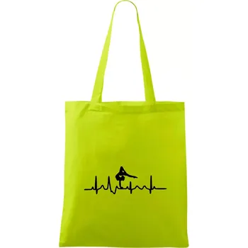 EKG tanec - na rukou - Taška bavlněná - 42 x 38 cm ( Limetková )