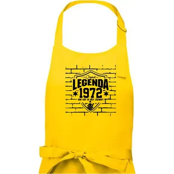 Kuchyňská zástěra Zedník - legenda - 1972 - Pánská zástěra na vaření - Univerzální velikost ( Žlutá )