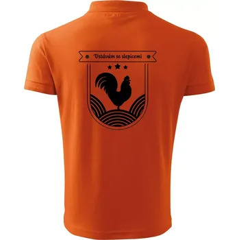 Pánská košile Vstávám se slepicemi - Polokošile pánská Pique Polo 203 - 4XL ( Oranžová )