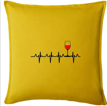 Polštář Víno ekg - Polštář 50x50 - 50x50 - Pouze potah ( Žlutá )