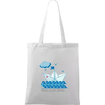 Pěknou plavbu životem - Taška bavlněná - 42 x 38 cm ( Bílá )