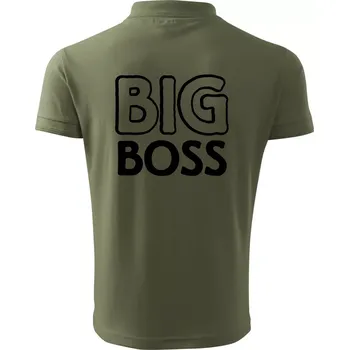 Pánská košile Big boss mini boss - Polokošile pánská Pique Polo 203 - M ( Khaki )