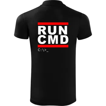 Pánská košile Run CMD - Polokošile Victory sportovní (dresovina) - M ( Černá )
