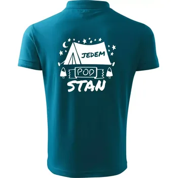 Pánská košile Jedem pod stan - Polokošile pánská Pique Polo 203 - 5XL ( Tmavý tyrkys )