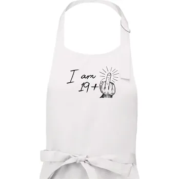 Kuchyňská zástěra I am fuck off 20 - Pánská zástěra na vaření - Univerzální velikost ( Bílá )