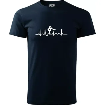 EKG tanec - na rukou - Triko extra velké (5-8XL) - 7XL ( Námořní modrá (velmi tmavá - téměř černá) )