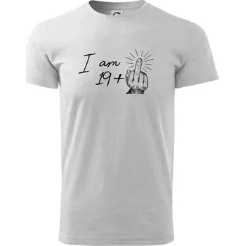 Pánské tričko I am fuck off 20 - Triko extra velké (5-8XL) - 6XL ( Světlešedý Melír )