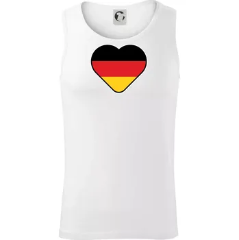 Germany love velké - Německá vlajka - Tílko pánské Core - 2XL ( Bílá )