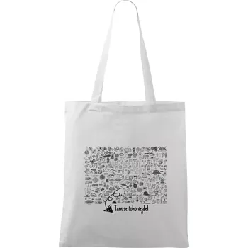 Tam se toho vejde! - Taška bavlněná - 42 x 38 cm ( Bílá )