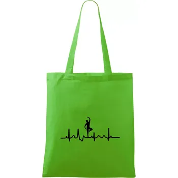 Nákupní taška EKG tanečník muž - Taška bavlněná - 42 x 38 cm ( Apple Green )