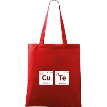 Cute - tabulka - Taška bavlněná - 42 x 38 cm ( Červená )