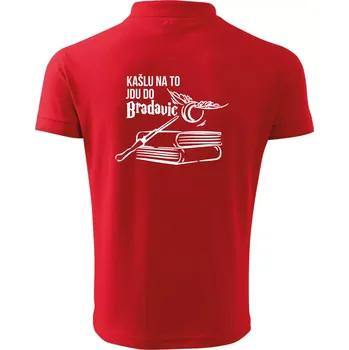 Pánská košile Kašlu na to, jdu do Bradavic - Polokošile pánská Pique Polo 203 - 5XL ( Červená )