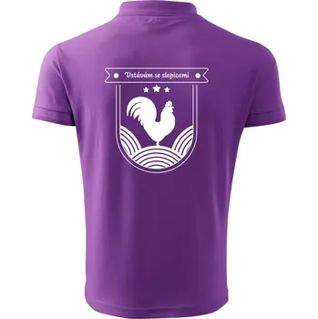 Pánská košile Vstávám se slepicemi - Polokošile pánská Pique Polo 203 - S ( Fialová )