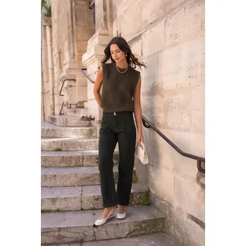 Dámské džíny Džínové kalhoty Mom fit Onado H3054 barva: zelená tmavá, velikost: XXL