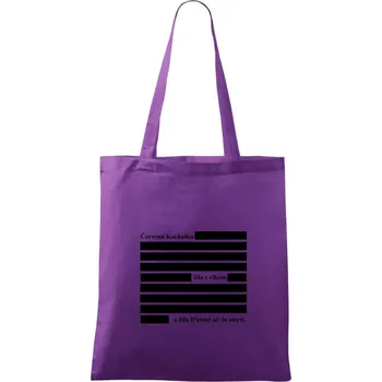 Červená karkulka žila s vlkem - Taška bavlněná - 42 x 38 cm ( Fialová )