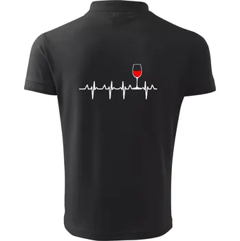 Pánská košile Víno ekg - Polokošile pánská Pique Polo 203 - 5XL ( Dřevěné uhlí )