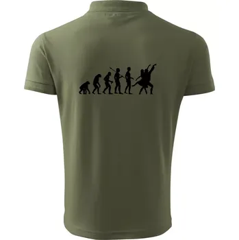 Pánská košile Evoluce tanec - tančící dvojice - Polokošile pánská Pique Polo 203 - 5XL ( Khaki )
