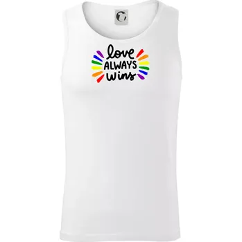 Love always win - čáry - Tílko pánské Core - M ( Bílá )