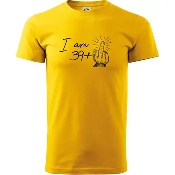 I am fuck off 40 - Triko extra velké (5-8XL) - 7XL ( Žlutá )