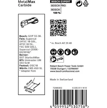 Pilový kotouč Pilový list pro víceúčelové nástroje EXPERT MetalMax MAII 32 AIT 70 × 32&nbsp;mm, 10&nbsp;ks [2608900023]
