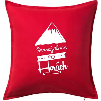 Polštář Šmejdím po horách - Polštář 50x50 - 50x50 - Pouze potah ( Červená )