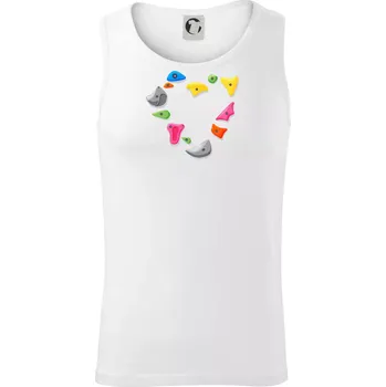 Lezení na stěně - srdce - Tílko pánské Core - M ( Bílá )