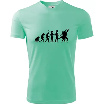 Chlapecké oblečení Evoluce tanec - tančící dvojice - Dětské triko sportovní (dresovina) - 122 cm/6 let ( Mátová )