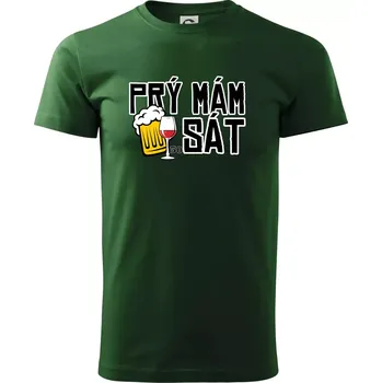 Pánské tričko Prý mám 50 SÁT - Triko extra velké (5-8XL) - 6XL ( Lahvově zelená )