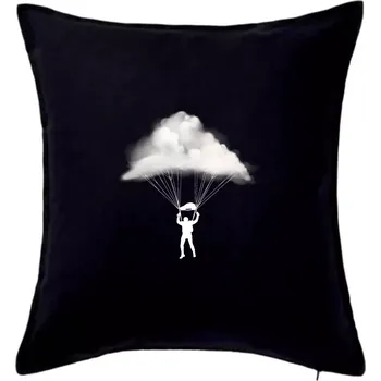 Polštář Paragliding mraky - Polštář 50x50 - 50x50 - Pouze potah ( Černá )