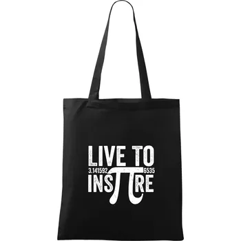 Live to Inspire - Taška bavlněná - 42 x 38 cm ( Černá )