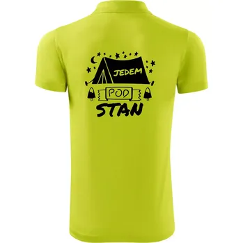 Pánská košile Jedem pod stan - Polokošile Victory sportovní (dresovina) - M ( Limetková )