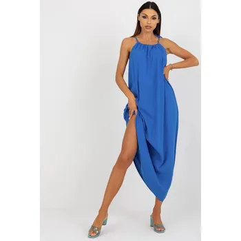 Dámské šaty Och Bella dámské letní maxi šaty s vázacími ramínky, s