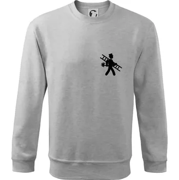 Chlapecké tričko Kominík logo prso - Mikina Essential dětská - 158 cm/12 let ( Světlešedý Melír )