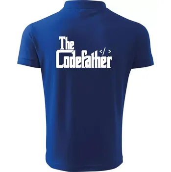 Pánská košile The codefather - Polokošile pánská Pique Polo 203 - 4XL ( Královská modrá )