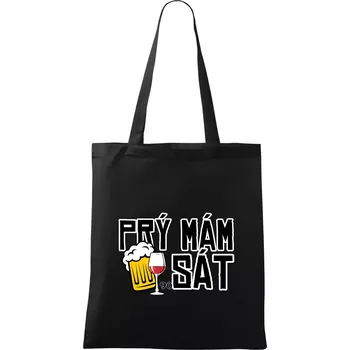 Nákupní taška Prý mám 90 SÁT - Taška bavlněná - 42 x 38 cm ( Černá )