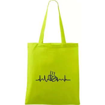 EKG zrna kávy - Taška bavlněná - 42 x 38 cm ( Limetková )