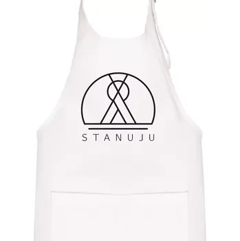 Kuchyňská zástěra Ikona - stanuju - Dětská zástěra na vaření - Univerzální velikost ( Bílá )