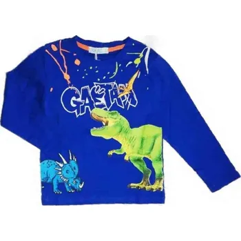 DĚTSKÉ TRIČKO S DINOSAUREM NOVINKA Barva: Modrá, Velikost: 128