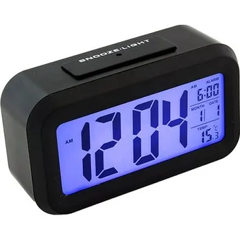 Budík APT DIGITÁLNÍ BUDÍK MODRÝ LED ČERNÝ