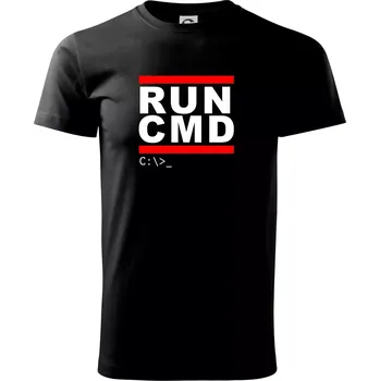Pánské tričko Run CMD - Triko extra velké (5-8XL) - 7XL ( Černá )