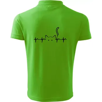 Pánská košile Kočka EKG - Polokošile pánská Pique Polo 203 - 3XL ( Apple Green )