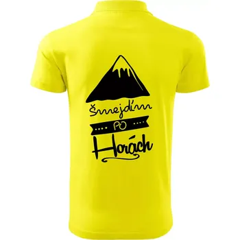 Pánská košile Šmejdím po horách - Polokošile pánská Pique Polo 203 - 5XL ( Citrónová )