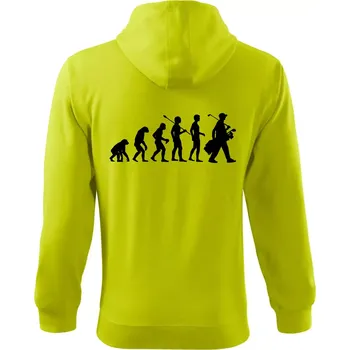 Pánská móda Evoluce golf - Muž - Mikina s kapucí na zip trendy zipper - 3XL ( Limetková )