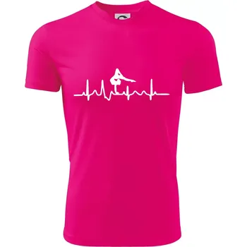 EKG tanec - na rukou - Dětské triko sportovní (dresovina) - 158 cm/12 let ( Neon Pink )