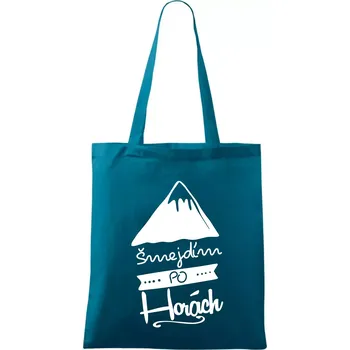 Šmejdím po horách - Taška bavlněná - 42 x 38 cm ( Petrolejová )