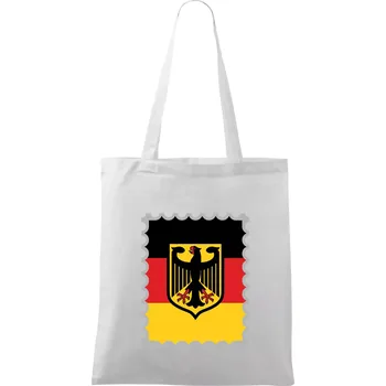 Německá známka - vlajka - Taška bavlněná - 42 x 38 cm ( Bílá )